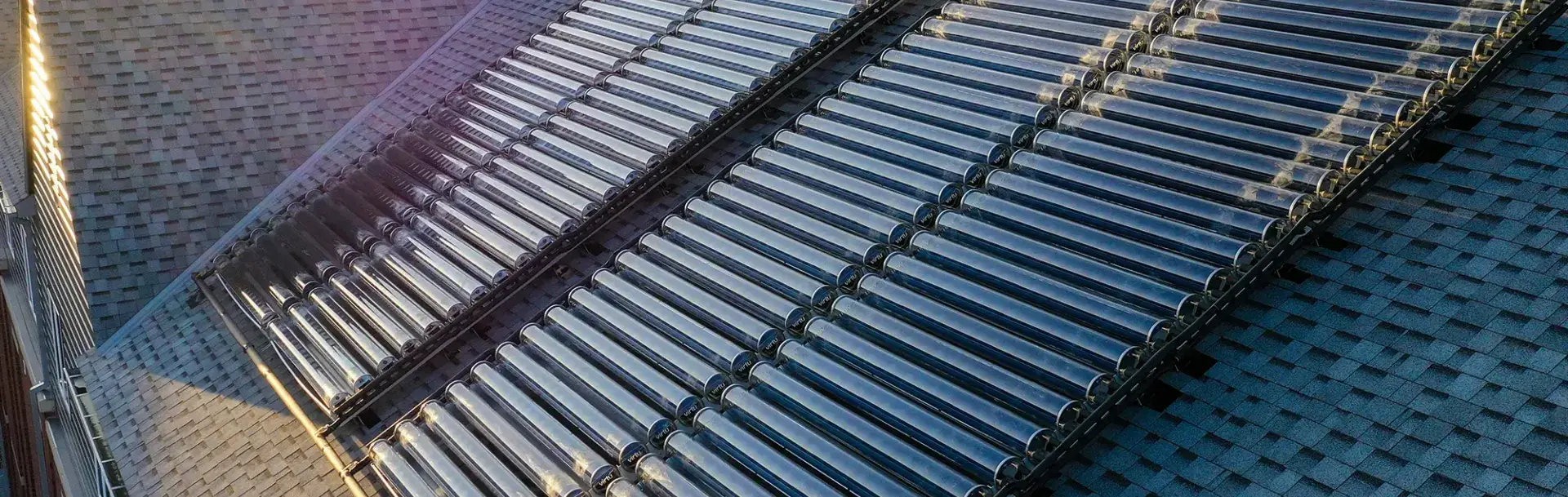 Solar panels on building