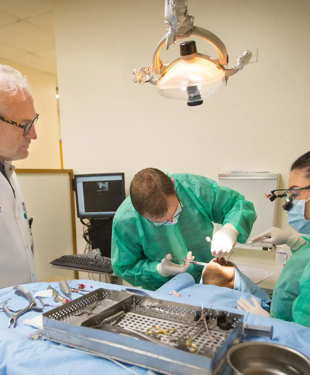 Dental surgical procedure at Creighton.