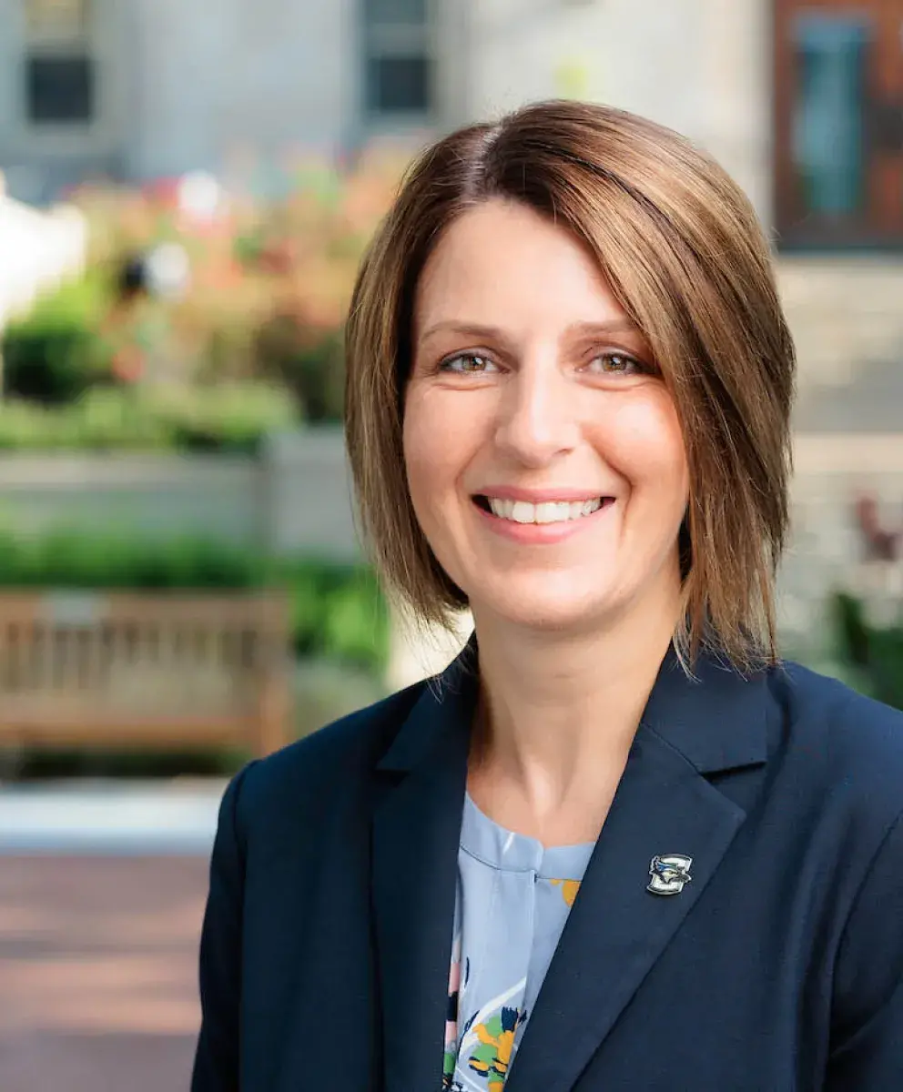 Jill Wallen on sunny day on Creighton campus