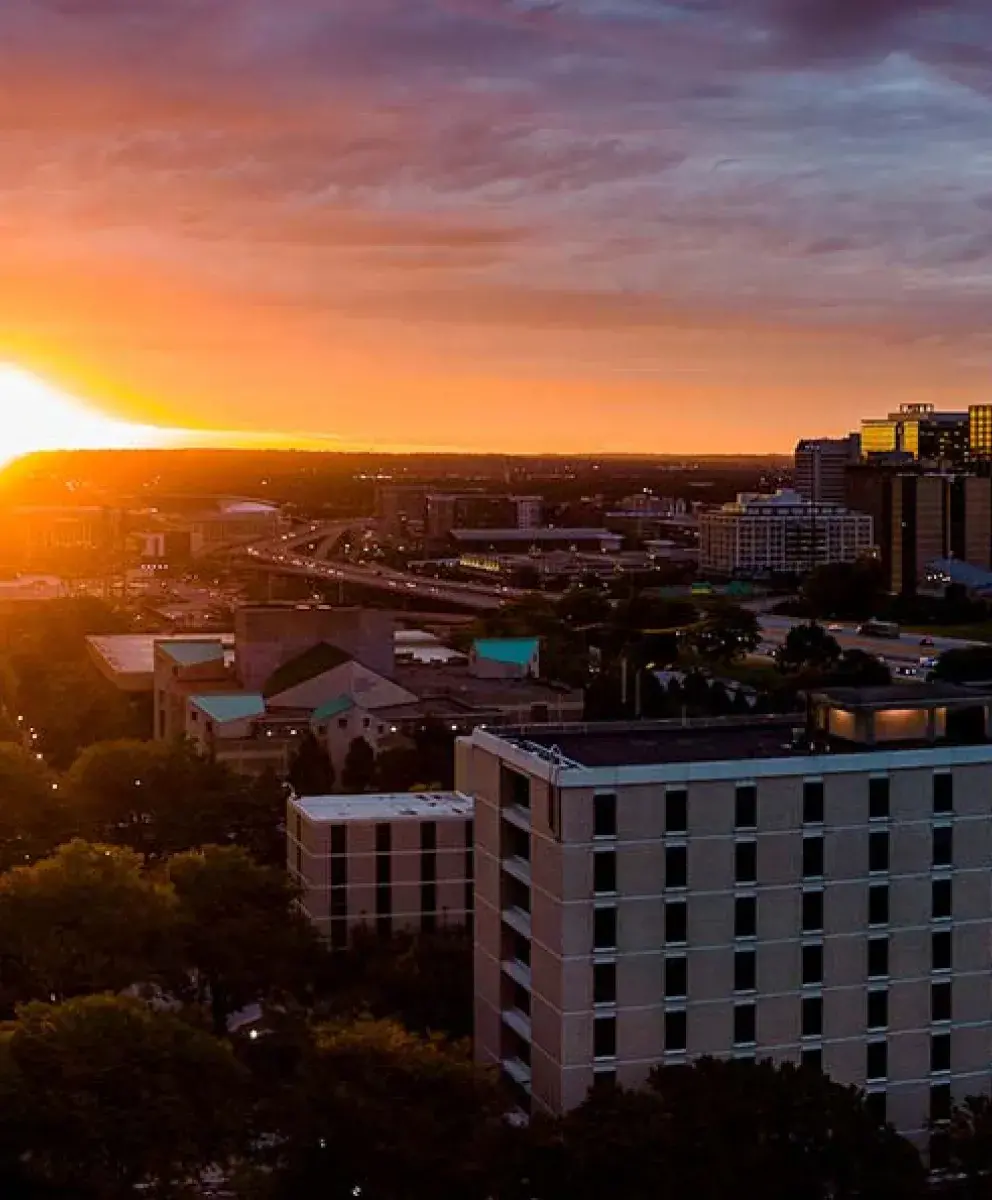 Creighton campus at sunrise