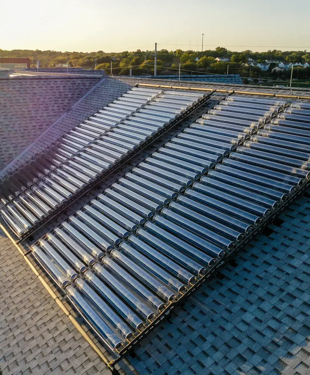 Solar panels on building