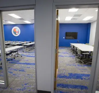 A classroom in the Highlander Accelerator