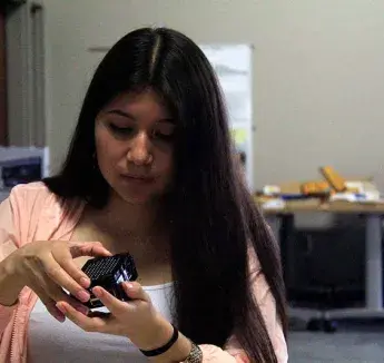 Upward Bound student assembling Raspberry Pi computer