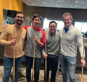 PGY1 Class Retreat playing pool