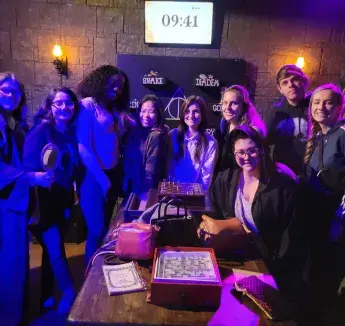 PGY2 class retreat Alcatraz Escape Room group