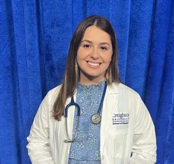 Lizette Ahlers wearing stethoscope