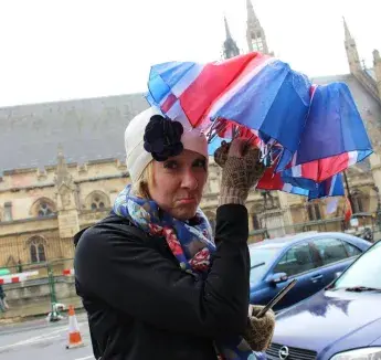 Person with umbrella