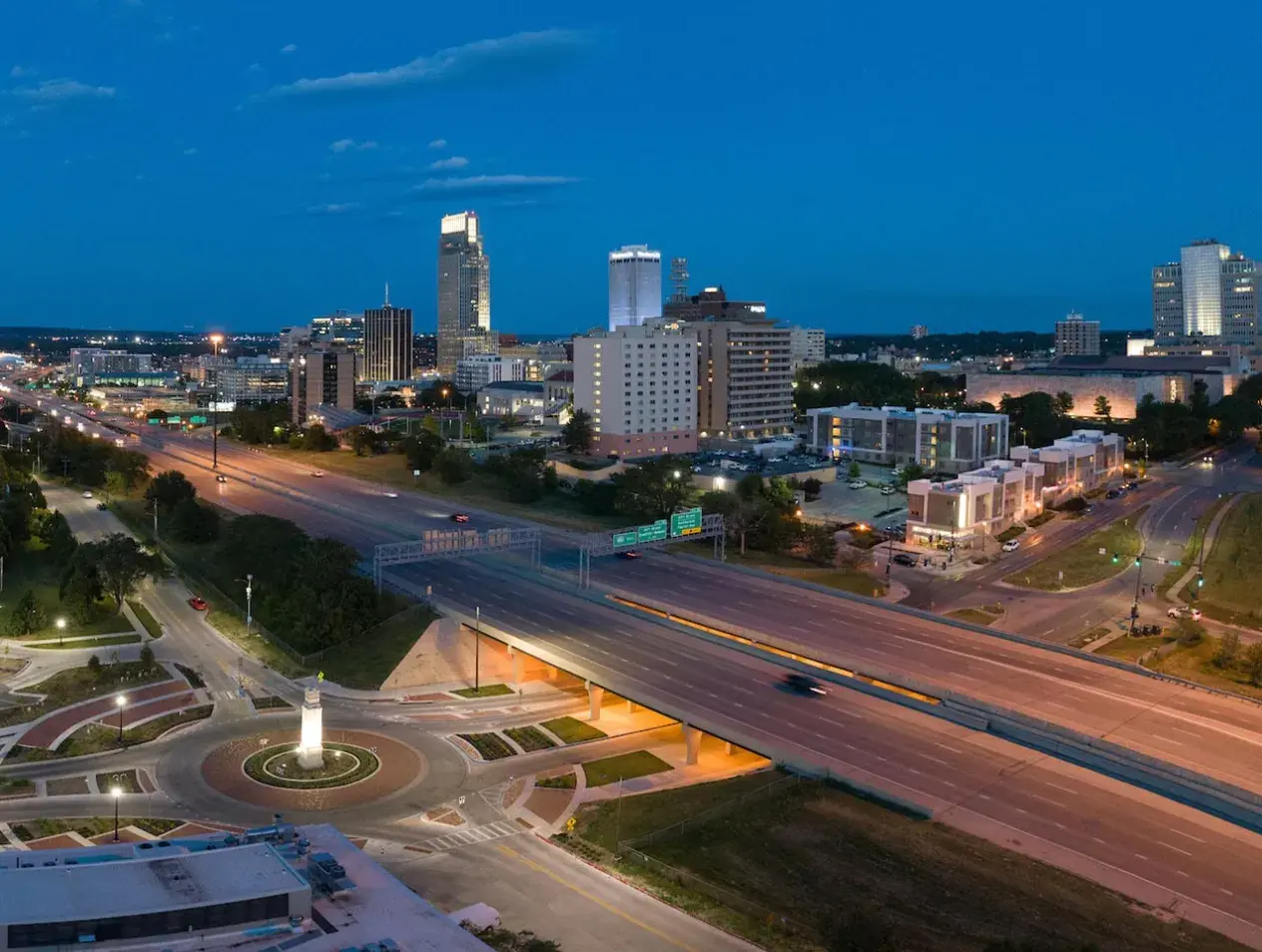 Omaha Skyline in the evening