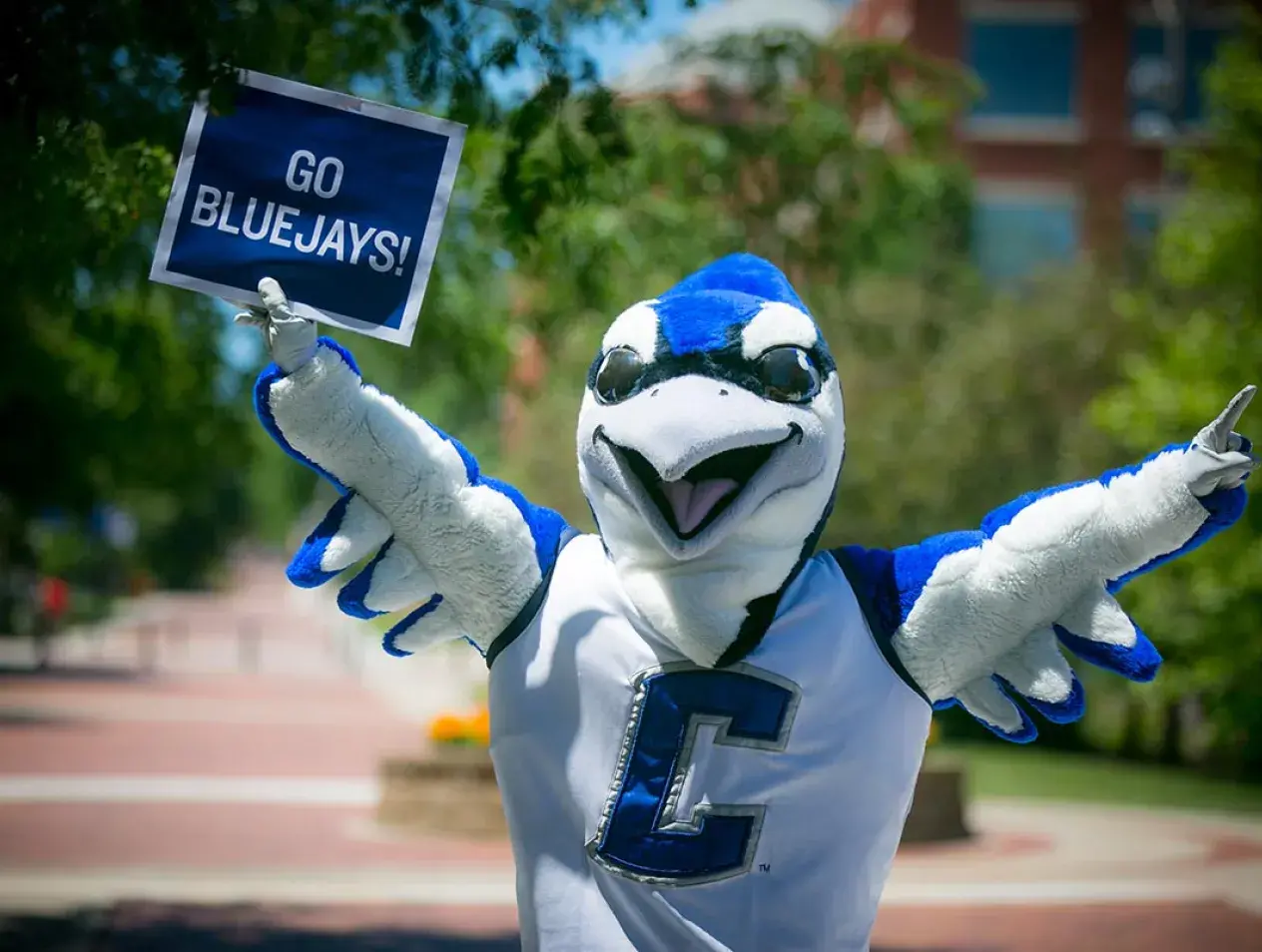 Creighton's mascot Billy Blujay
