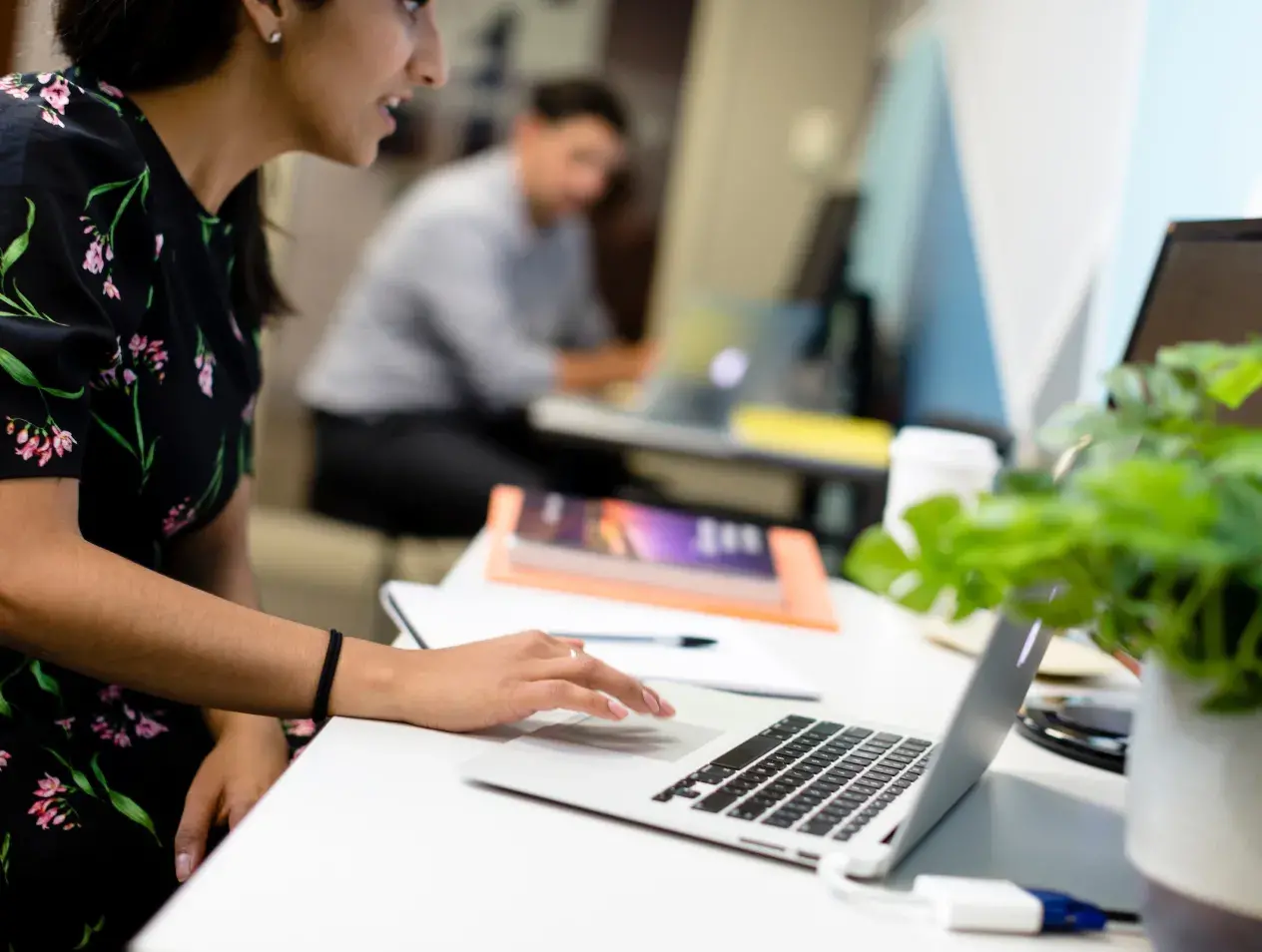 Student on a computer