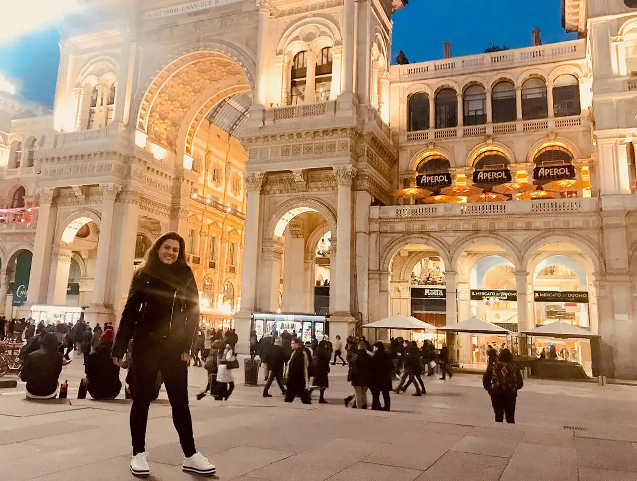 A Creighton student enjoying the sights during a study abroad experience in Italy