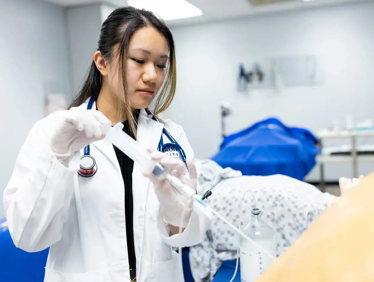 Student in hospital