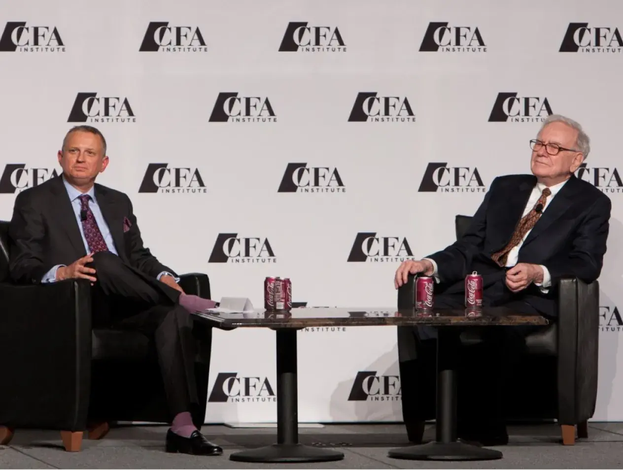 Robert Johnson with Warren Buffett