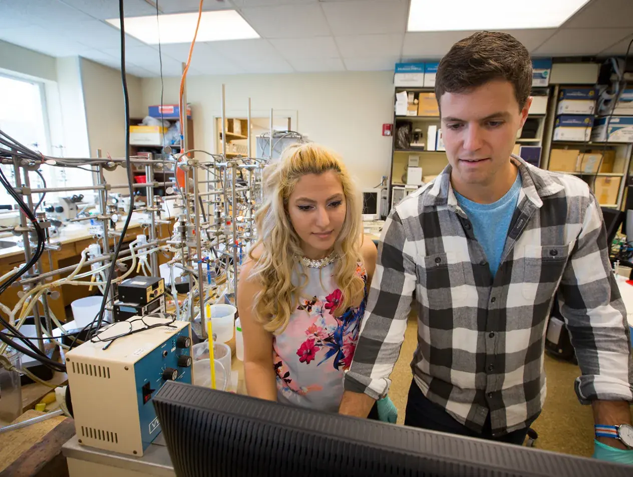 students in lab