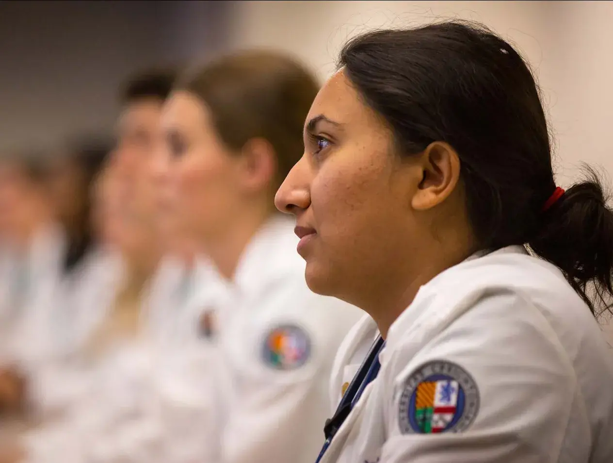 Medical student in classroom