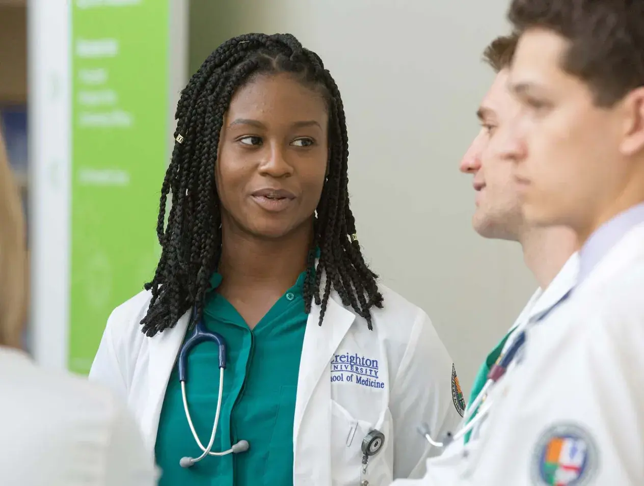 Medical students in discussion