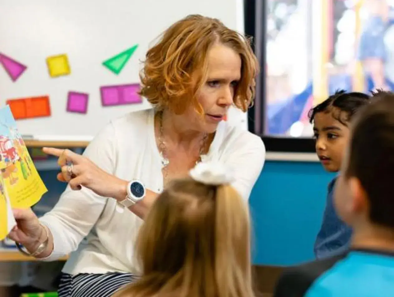 Educator teaching in the early childhood classroom