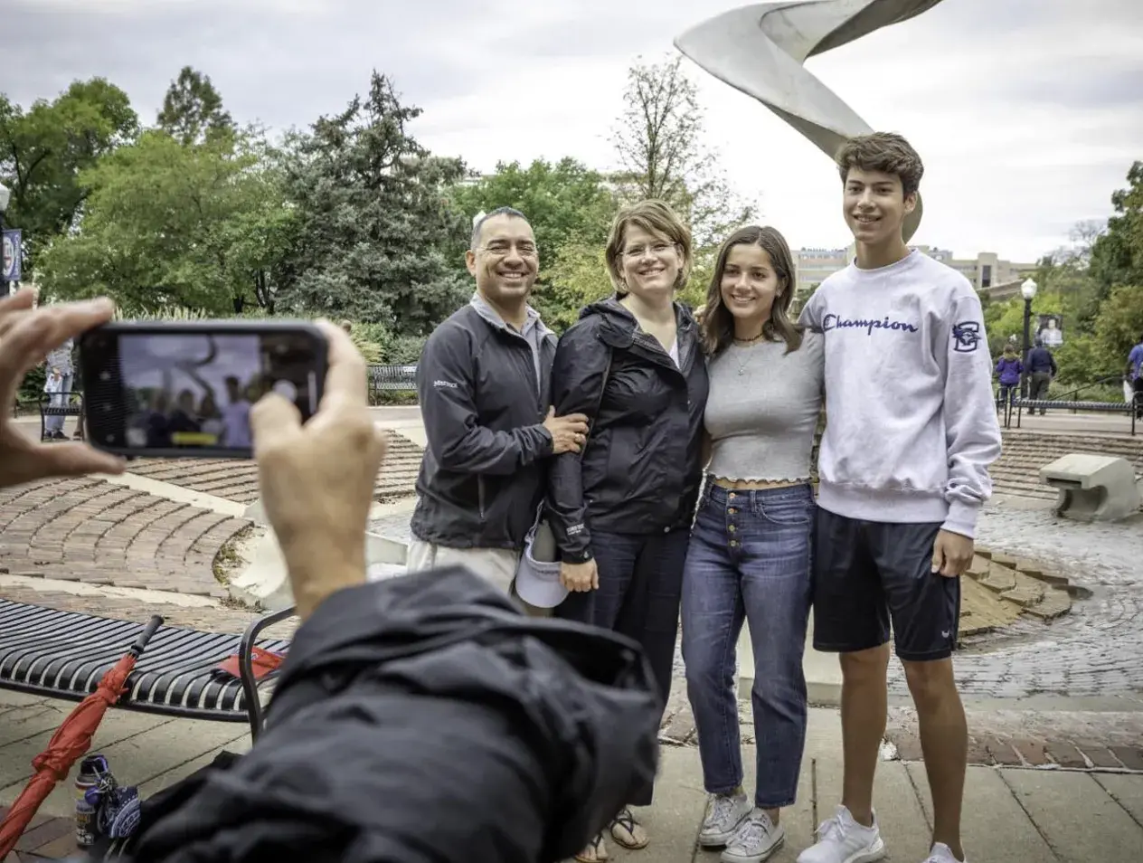 Parents taking a photo