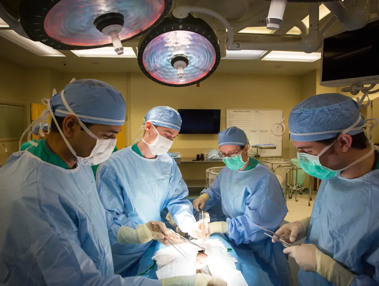 Surgeons working