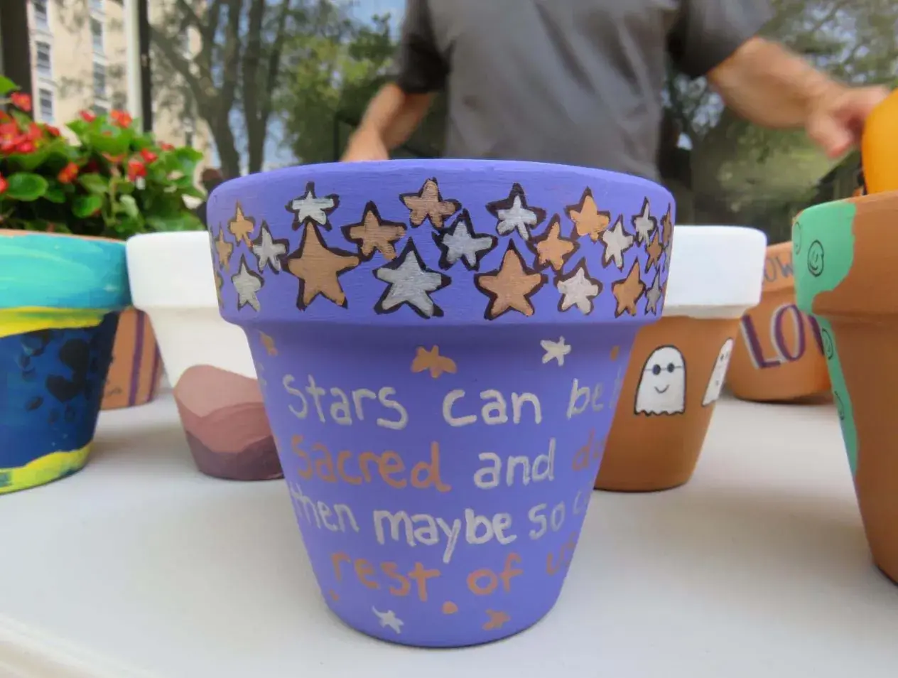 Painted pot from Week of Formation 2021