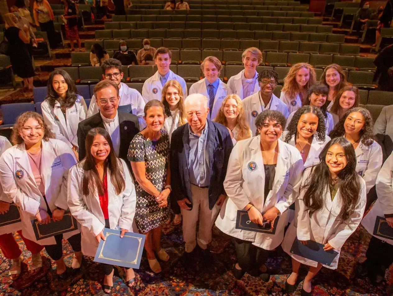 Haddix with students