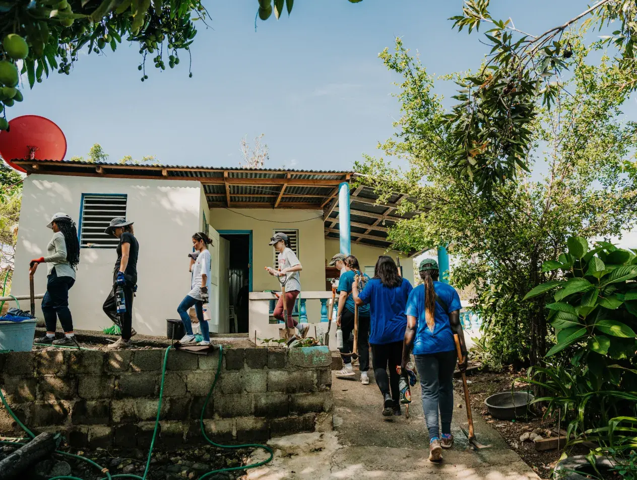 students walking