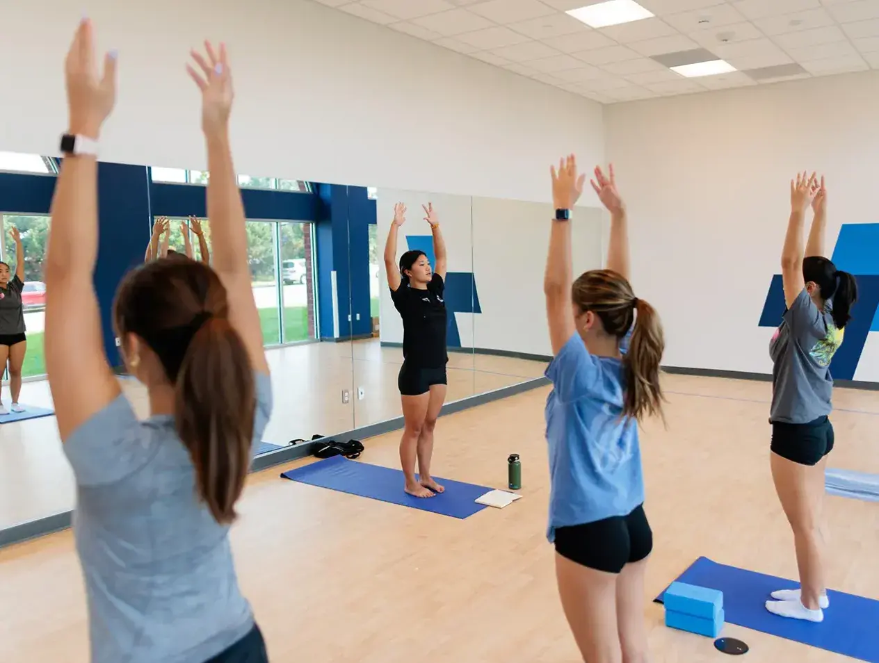 Yoga class at Creighton.