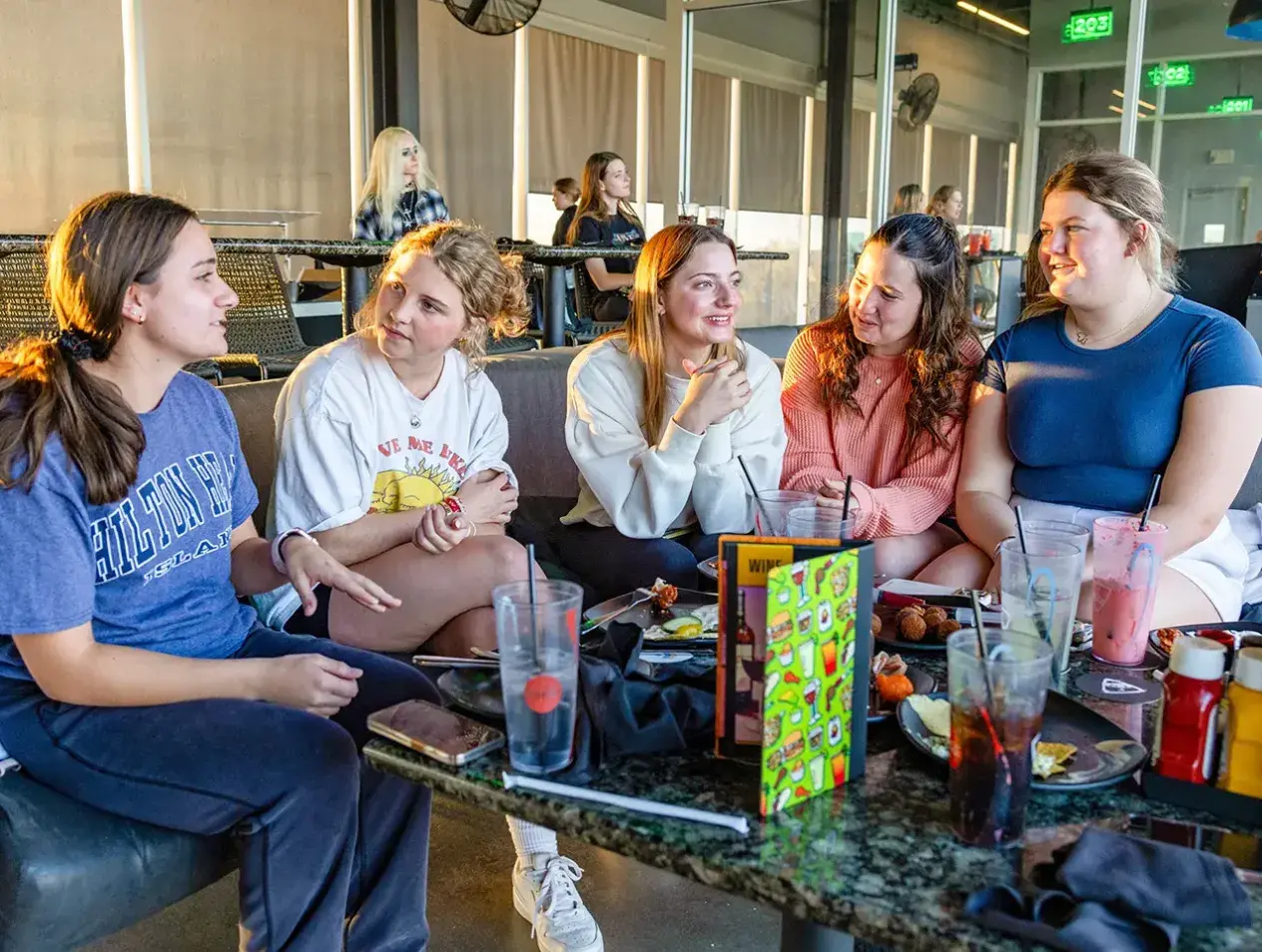 Students gathered in Students Union.