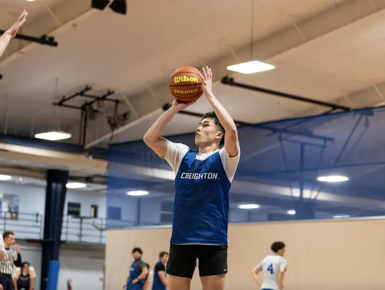Men's intramural basketball game