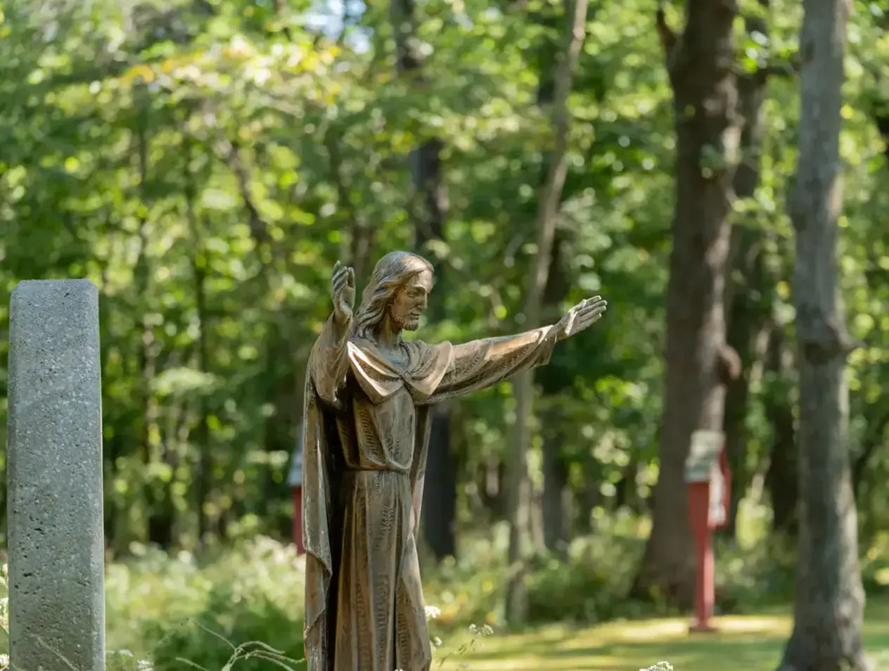 Jesus statue at Retreat Center.