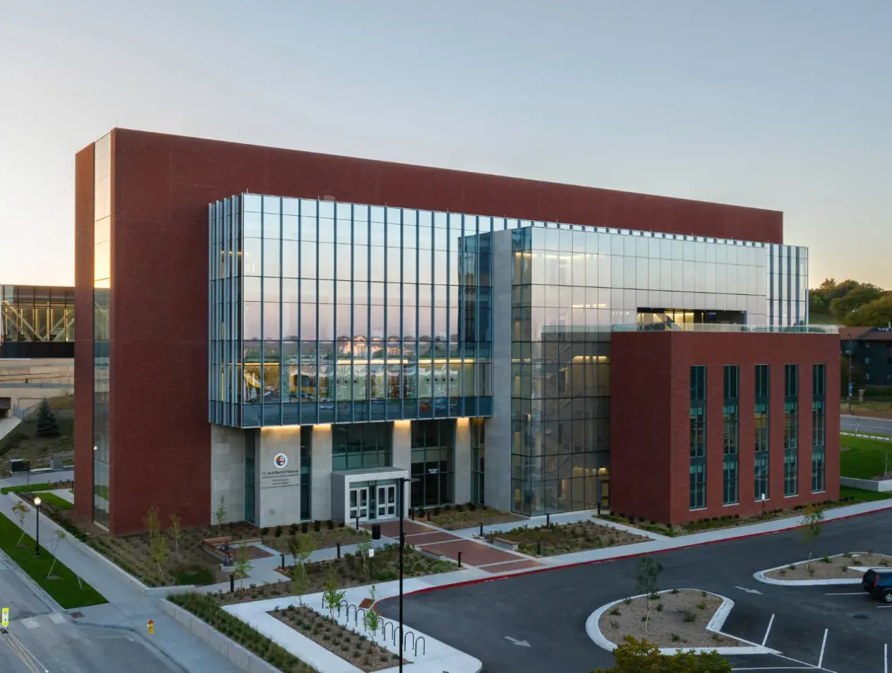 Exterior of the Werner Center building on Creighton's campus.