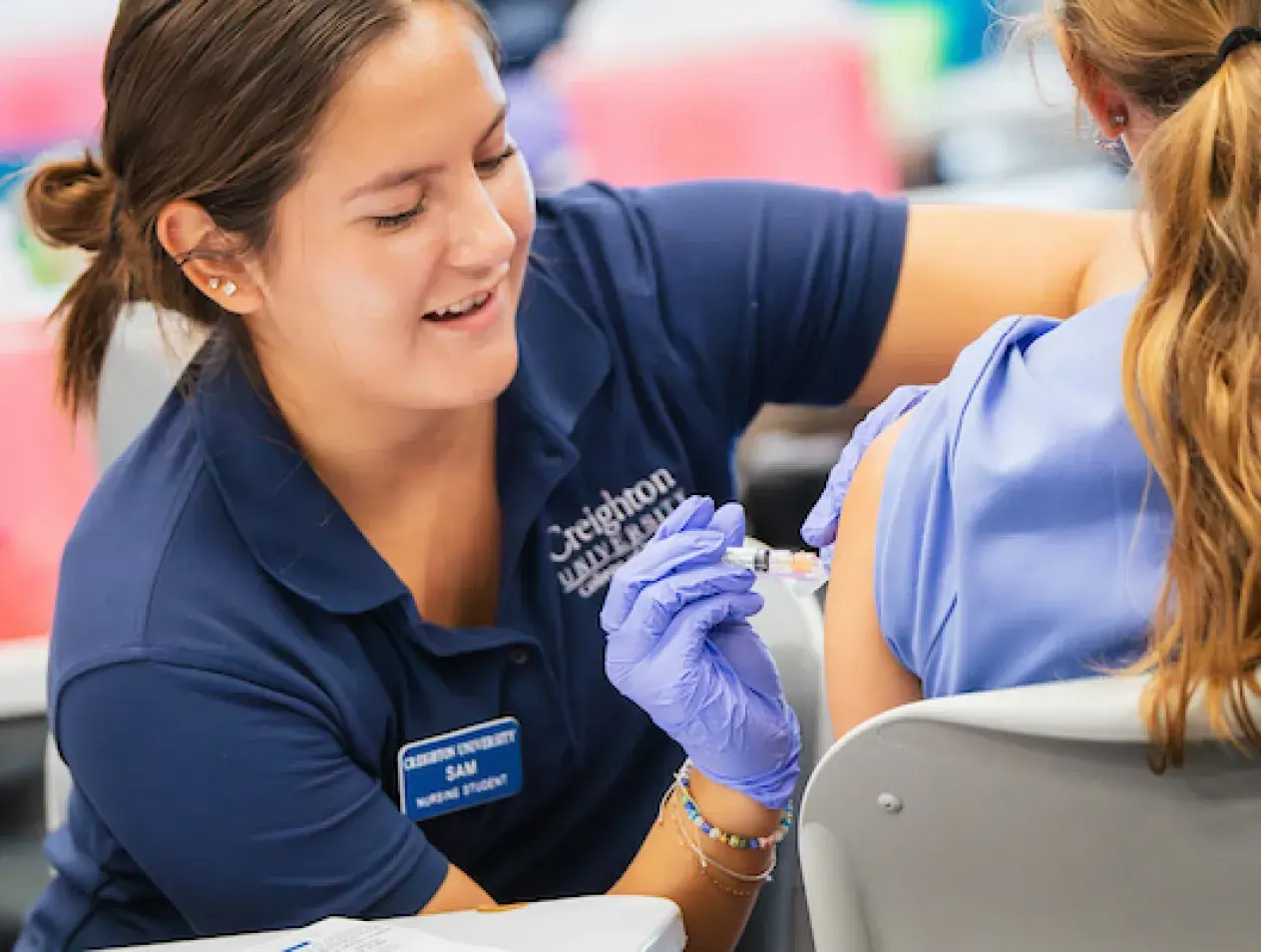 Flu Clinic Action Shot