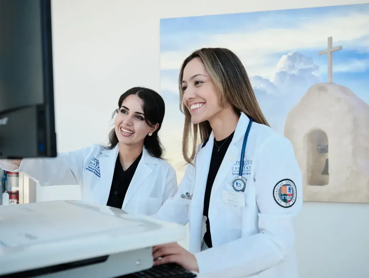 Students working in lab