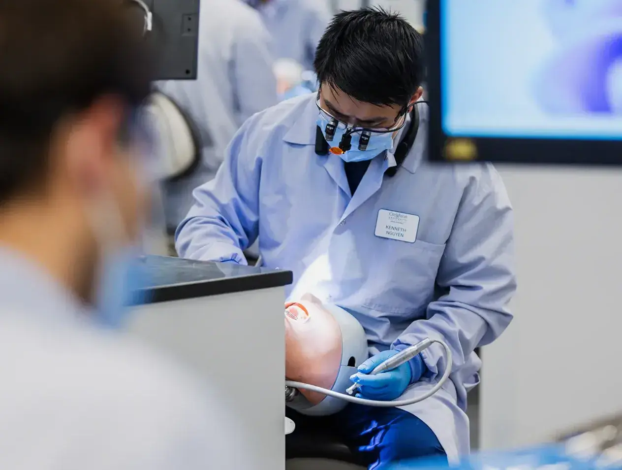 Student in simulation lab