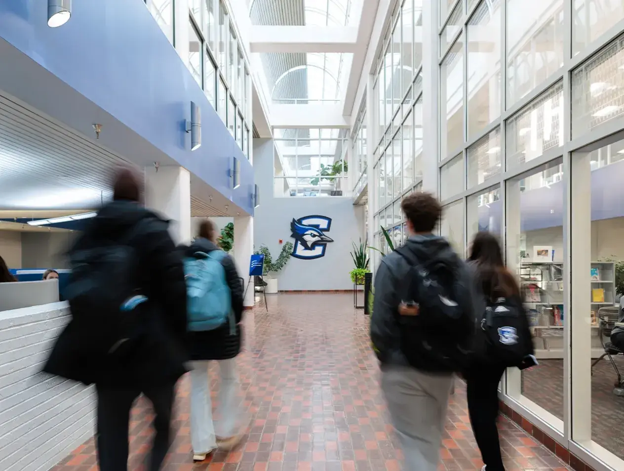 Students walking at Creighton