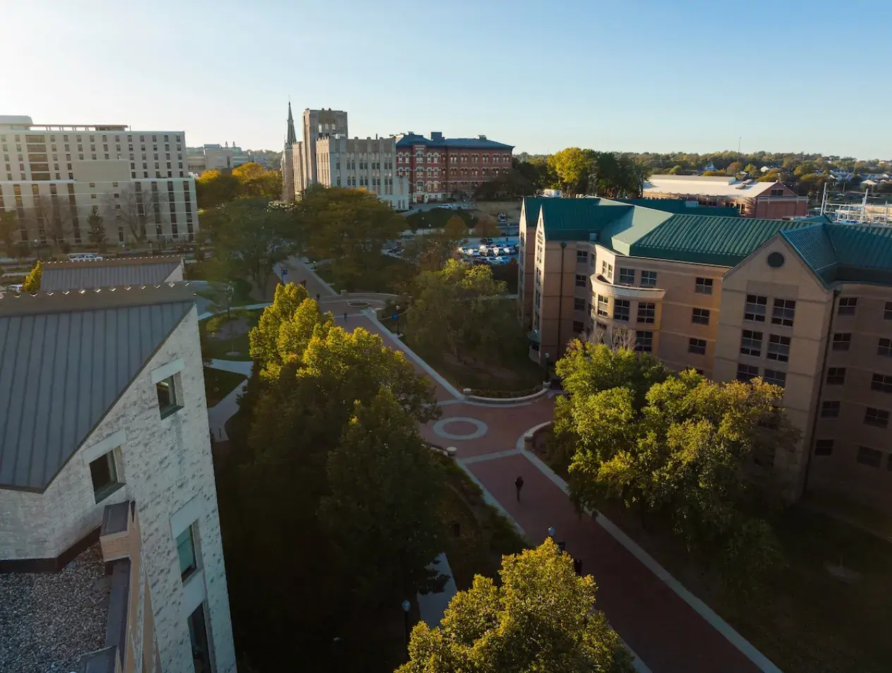 View of Creighton campus from above.
