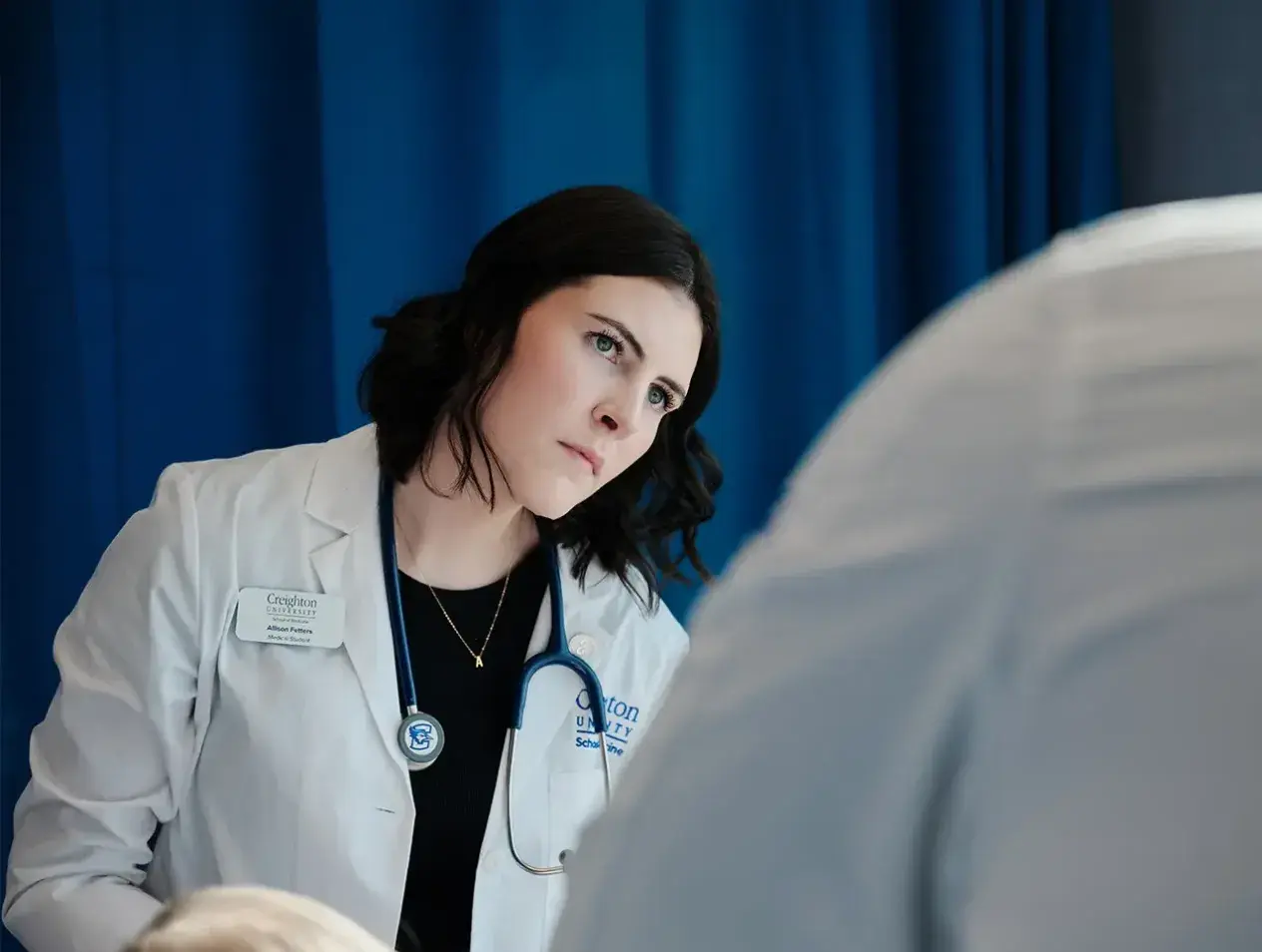 Student fellow working in hospital
