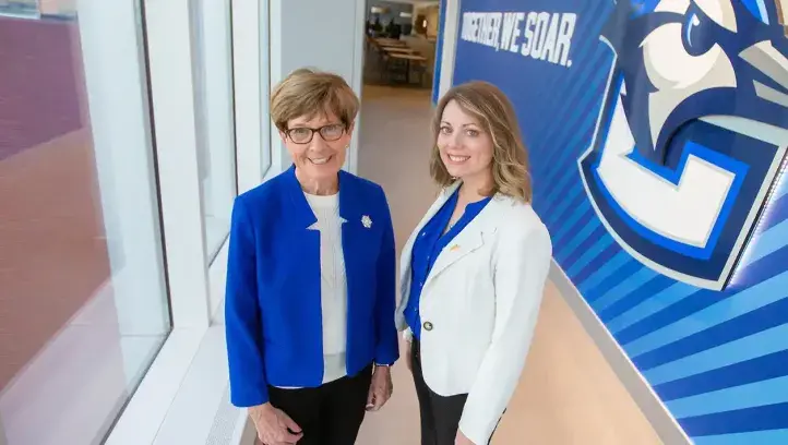 Joan Lappe and Mandy Kirkpatrick at Creighton