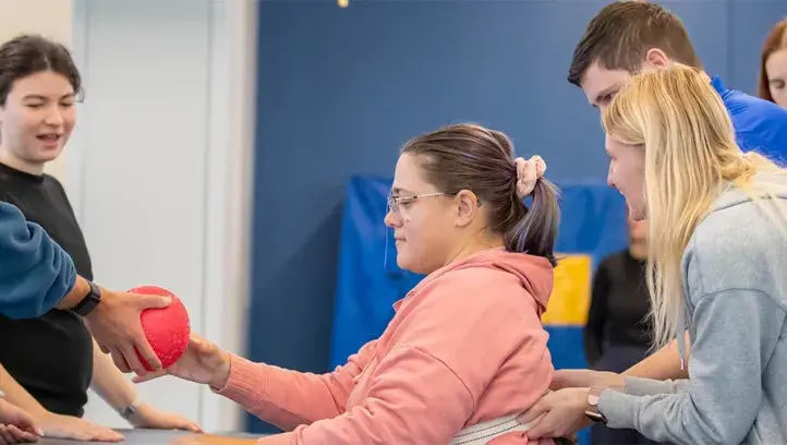 SPAHP student doing therapy with patient