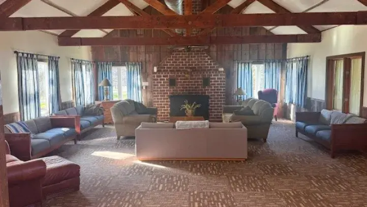 Isaac Jogues Lodge lodge with fireplace