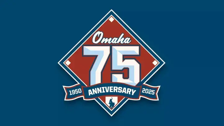 College World Series 75 logo