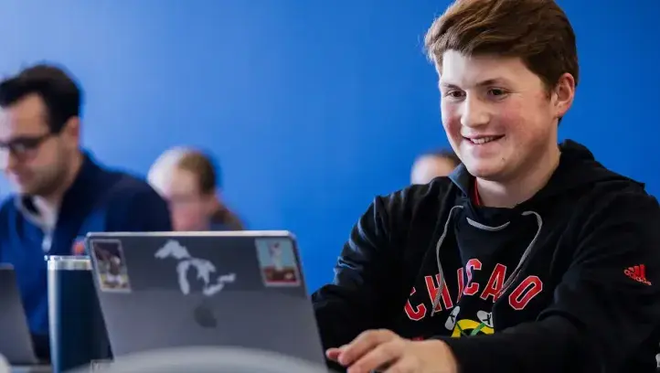 Students using AI in classroom