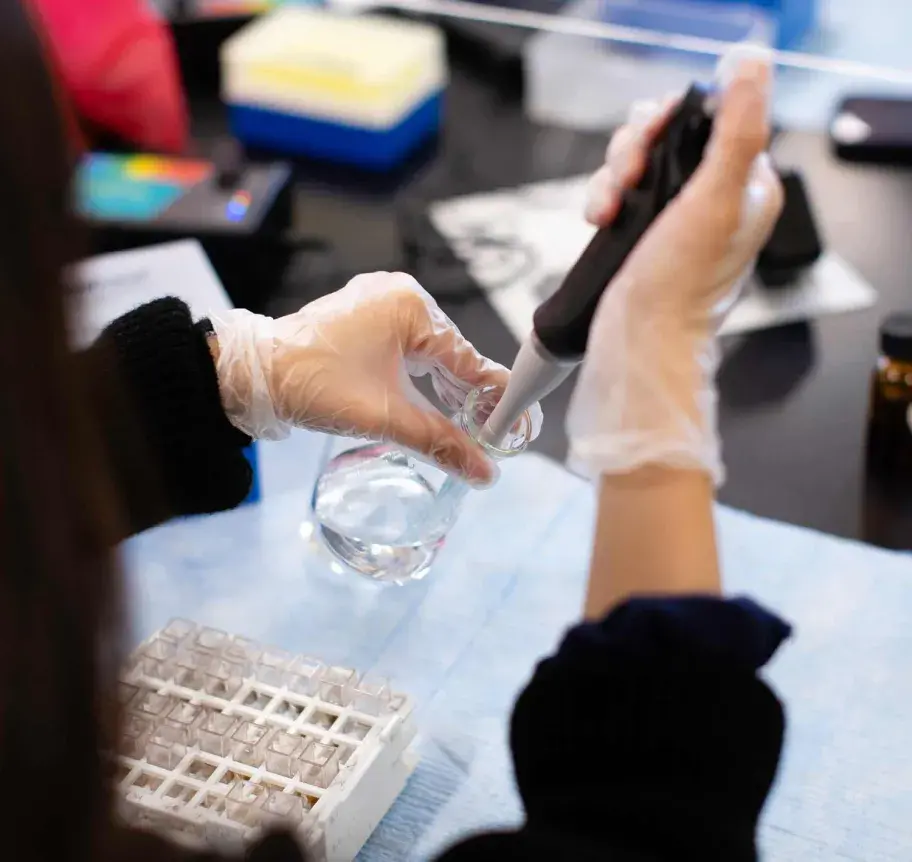 Chemistry student in lab