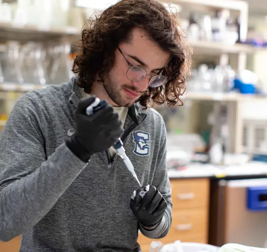 Chemistry student in lab