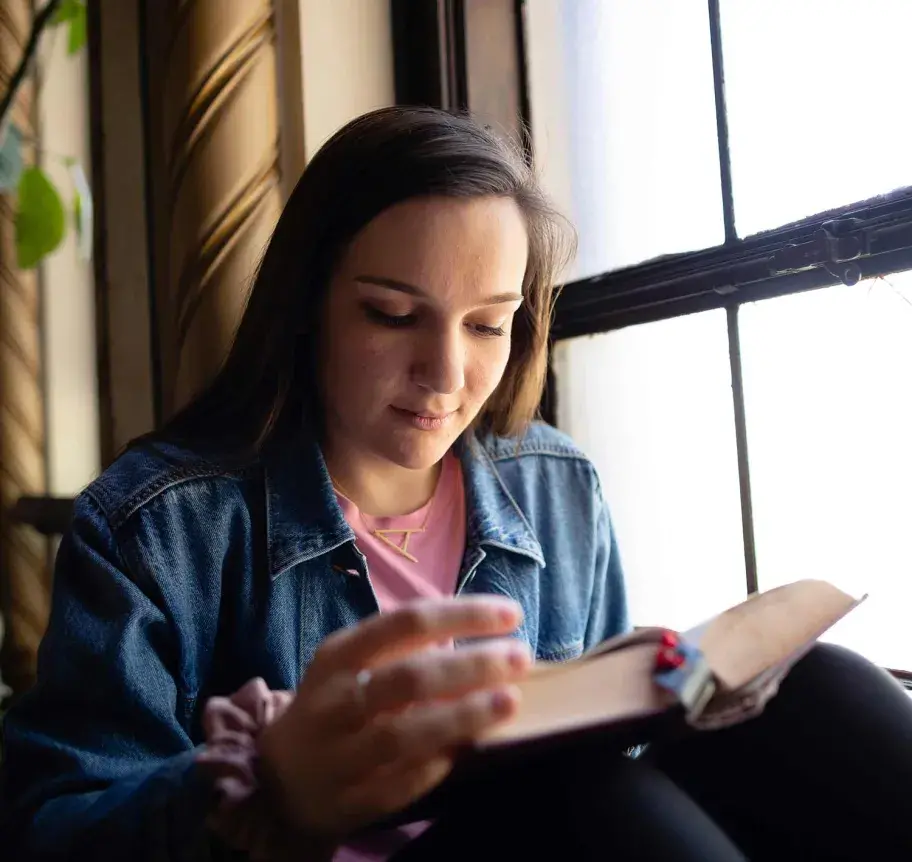 Student studying