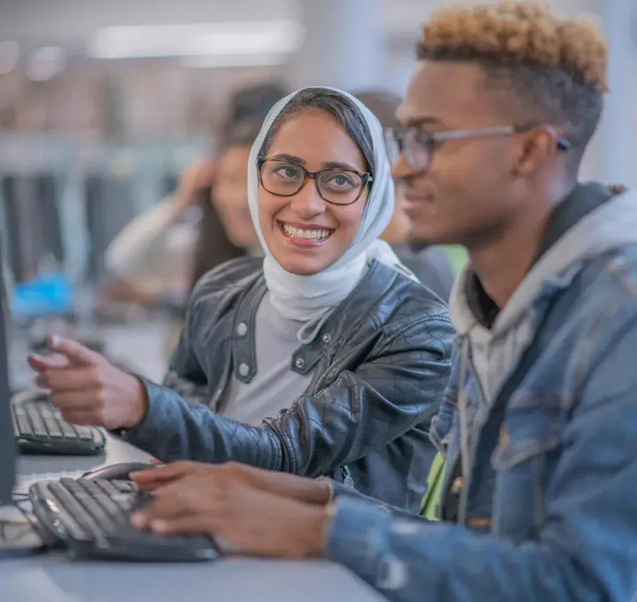 Students in computer lab