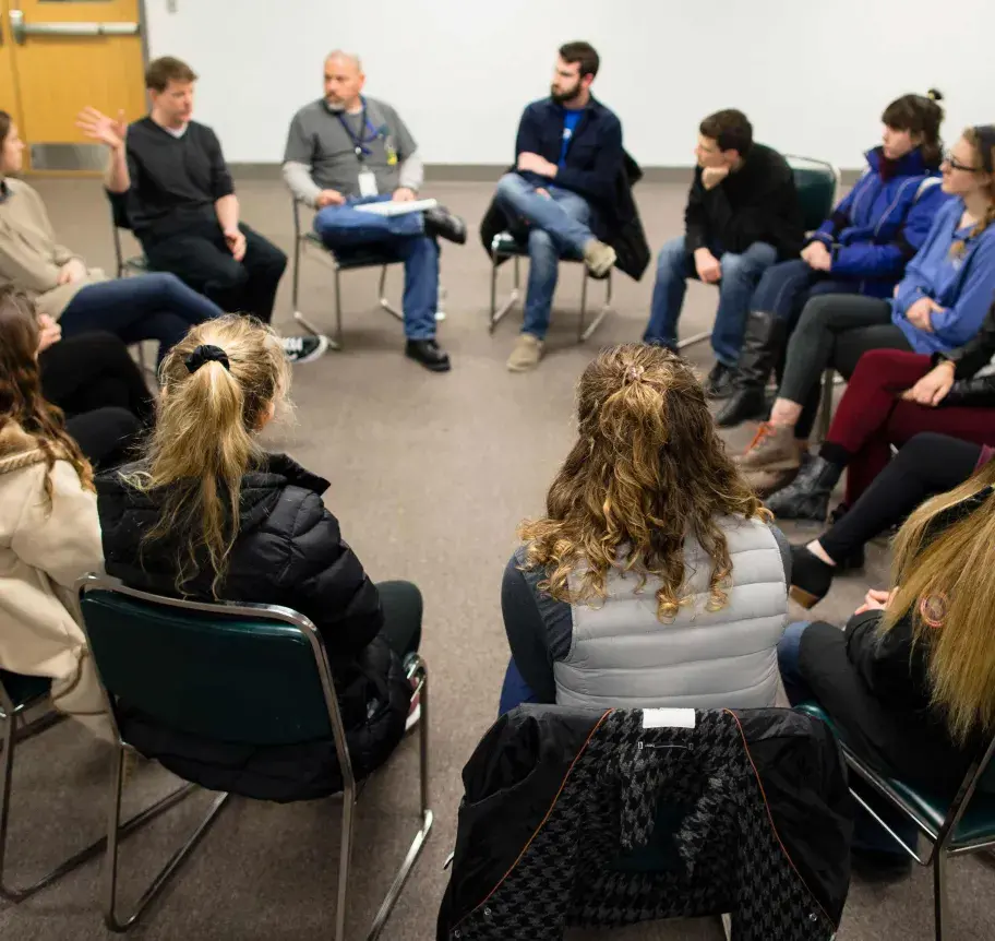 Support group in circle