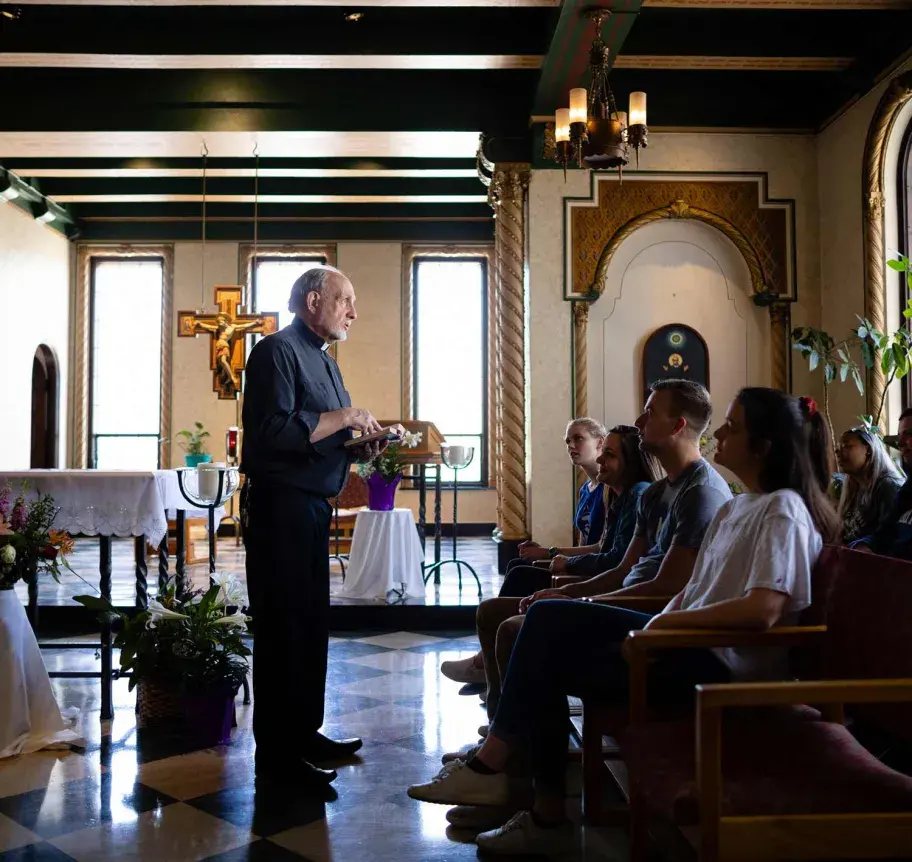 Theology discussion in church