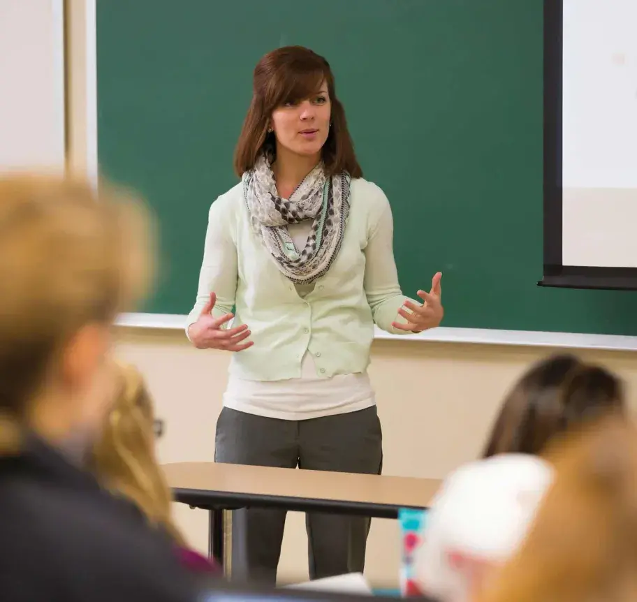 Faculty teaching in classroom