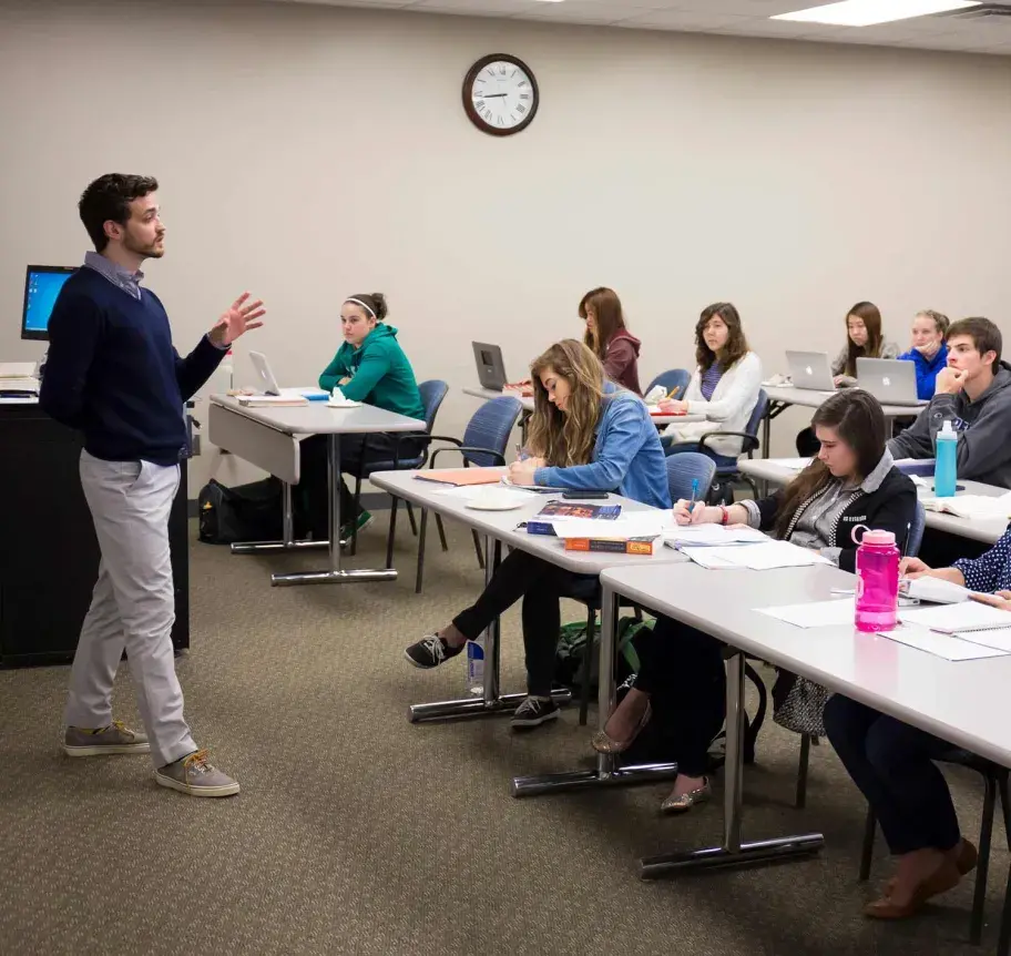 Faculty teaching in classroom